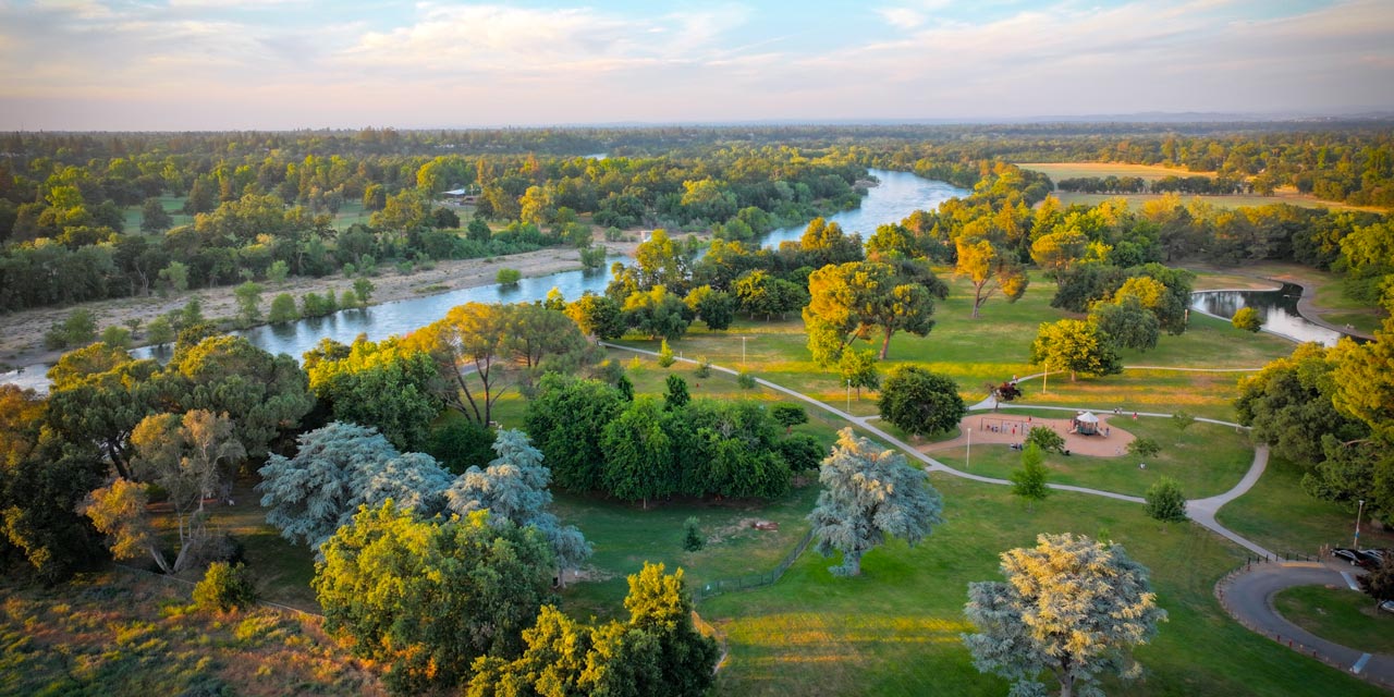 HVAC service in Rancho Cordova CA — mid-2000s home on valley floor