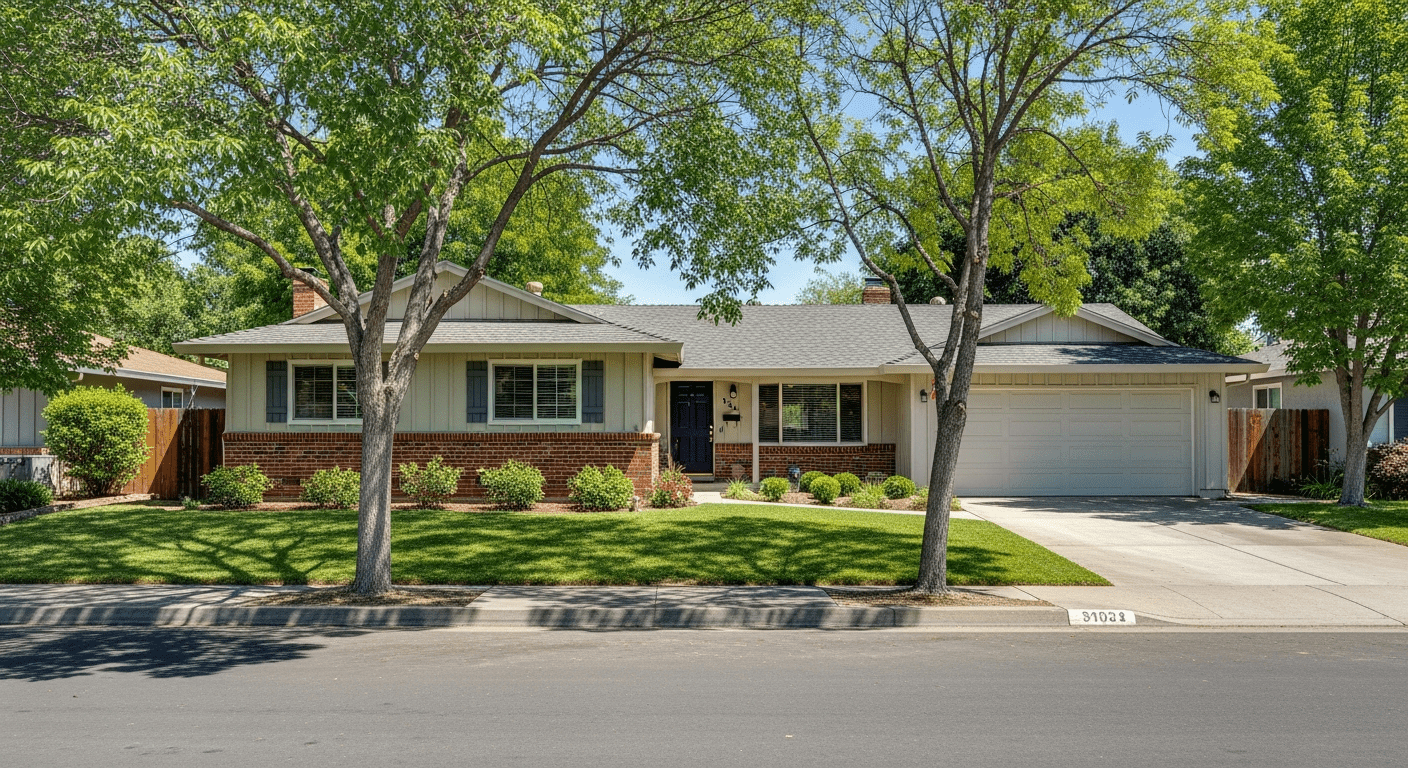 HVAC service in Citrus Heights CA — 1980s tract home in established neighborhood