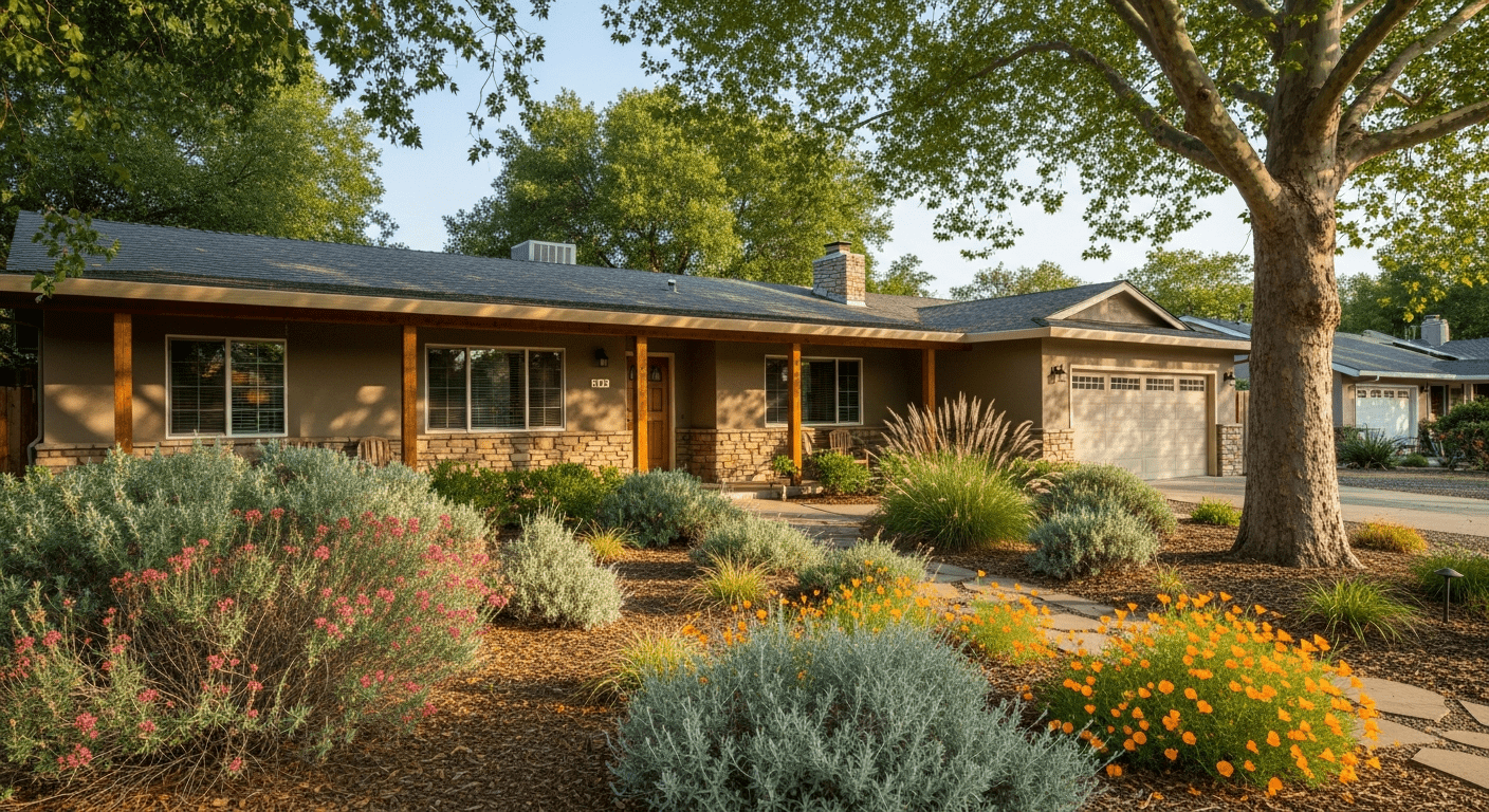 HVAC service in Fair Oaks CA — suburban home with mature landscaping