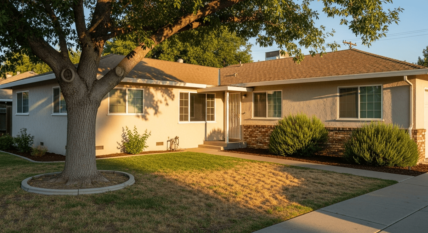 HVAC service in North Highlands CA — established 1970s ranch home in working-class neighborhood
