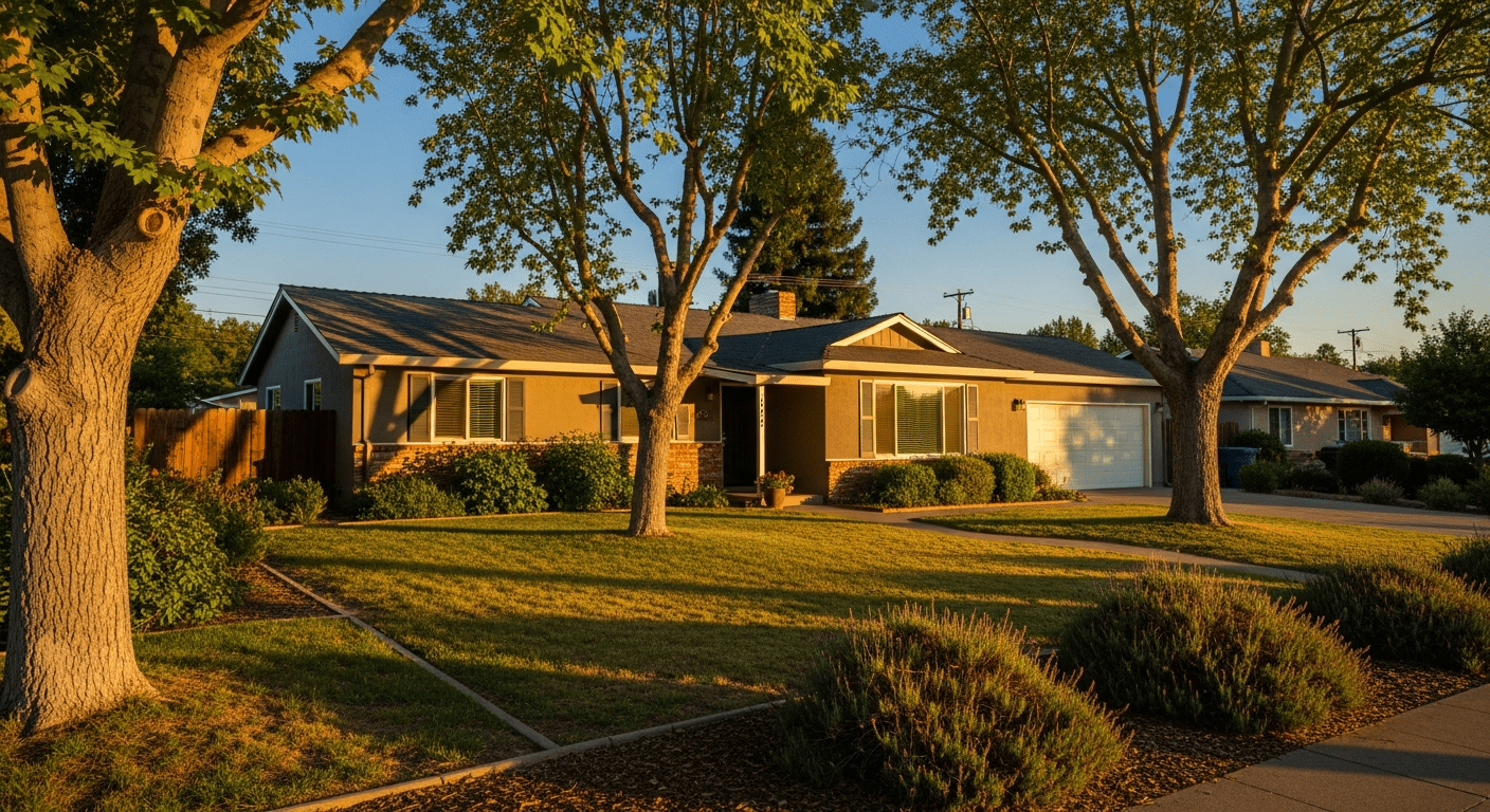 HVAC service in Woodland CA — established suburban neighborhood with valley floor terrain